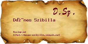 Dénes Szibilla névjegykártya